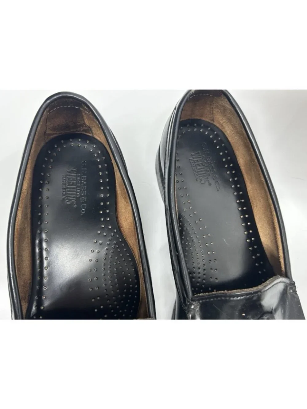 G.H. Bass Weejuns Tassel Loafers Men’s Sz 11.5 D Black Leather Kiltie Fringe USA